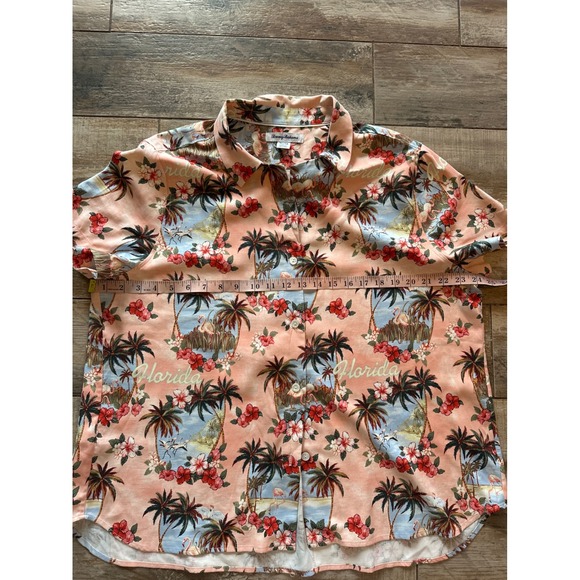 TOMMY BAHAMA "GREETINGS FROM FLORIDA " silk XL - Picture 10 of 11
